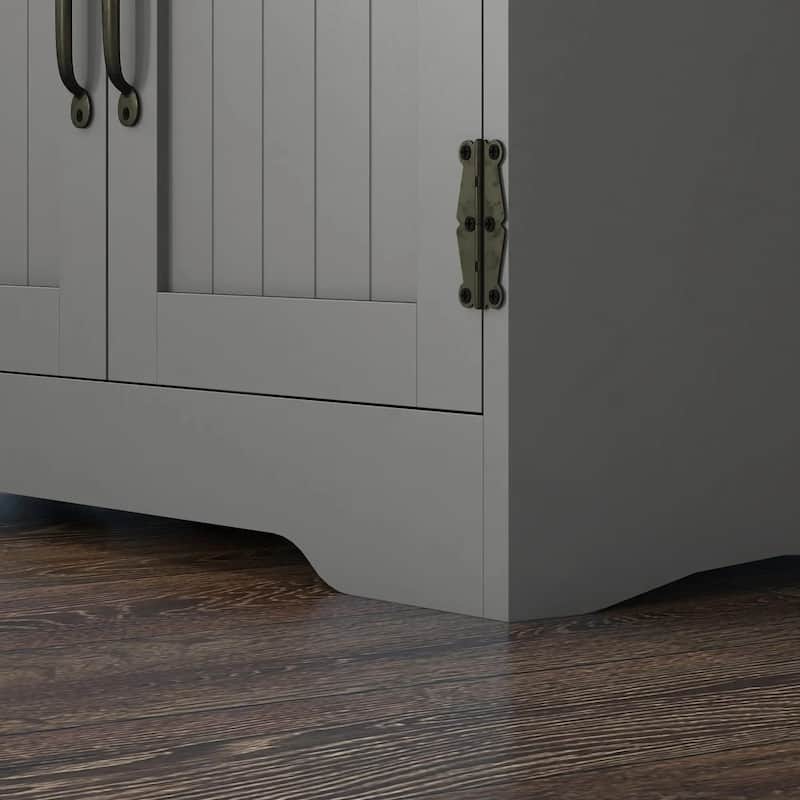Accent Floor Storage Cabinet Kitchen Pantry,Adjustable Shelves,2 Doors