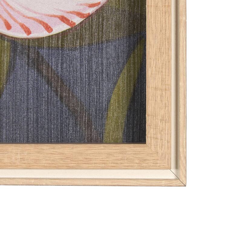 Flower Portrait III (Frangipani)- Hand Embelished Textured Framed Art Print