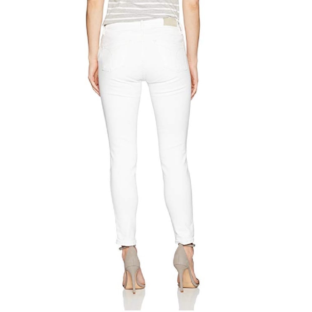 white mid rise skinny jeans