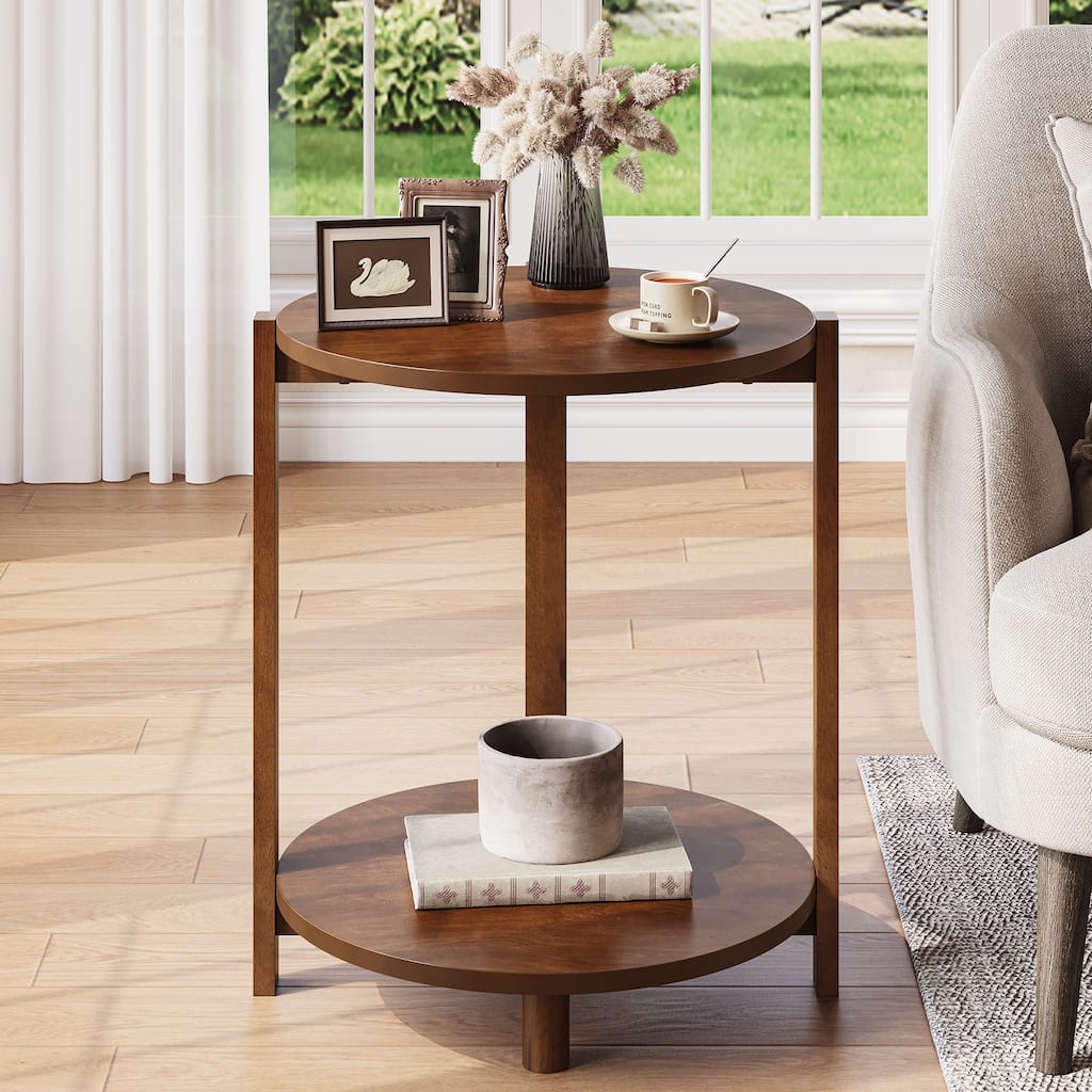 Solid Wood Side Table for Living Room