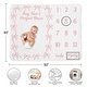 preview thumbnail 4 of 4, Sweet Jojo Designs Pink Bows Girl Baby Monthly Milestone Blanket -Elegant Tiny Toes and Perfect Bow for Ballet Dancer Collection