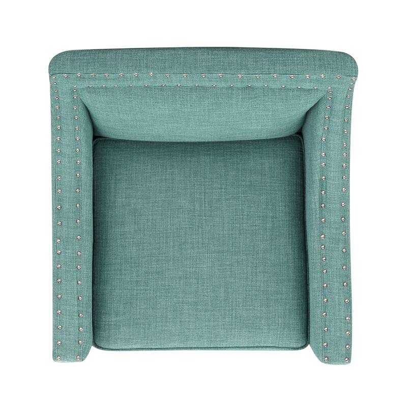 Erica Accent Armchair with Chrome Nailhead Trim