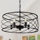 preview thumbnail 2 of 17, Bella Depot Industrial Black Metal Cage Dimmable Chandelier 70-Inch Adjustable Pendant Light for Kitchen Island, Hallway - 20" Black