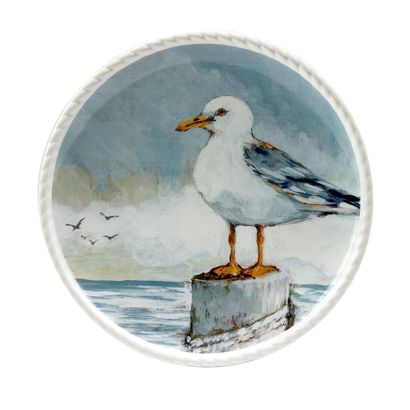 Certified International Shorebirds 8.5" Salad/Dessert Plates, Set of 4 - 8.5" x 8.5"