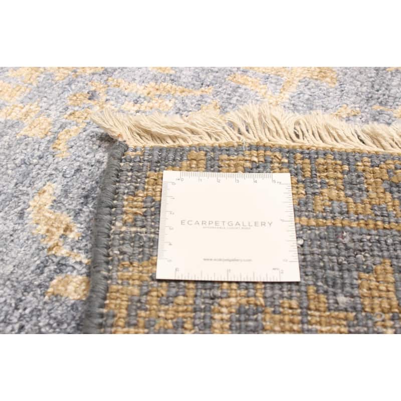 ECARPETGALLERY Hand-knotted Heritage Grey Silk Rug - 5'5 x 7'8