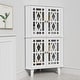 preview thumbnail 25 of 32, Corner Sideboard Cabinet Free-Standing Corner Storage Organizer Tall - Tall-White