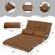 preview thumbnail 18 of 61, Costway Foldable Floor Sofa Bed 6-Position Adjustable Lounge Couch