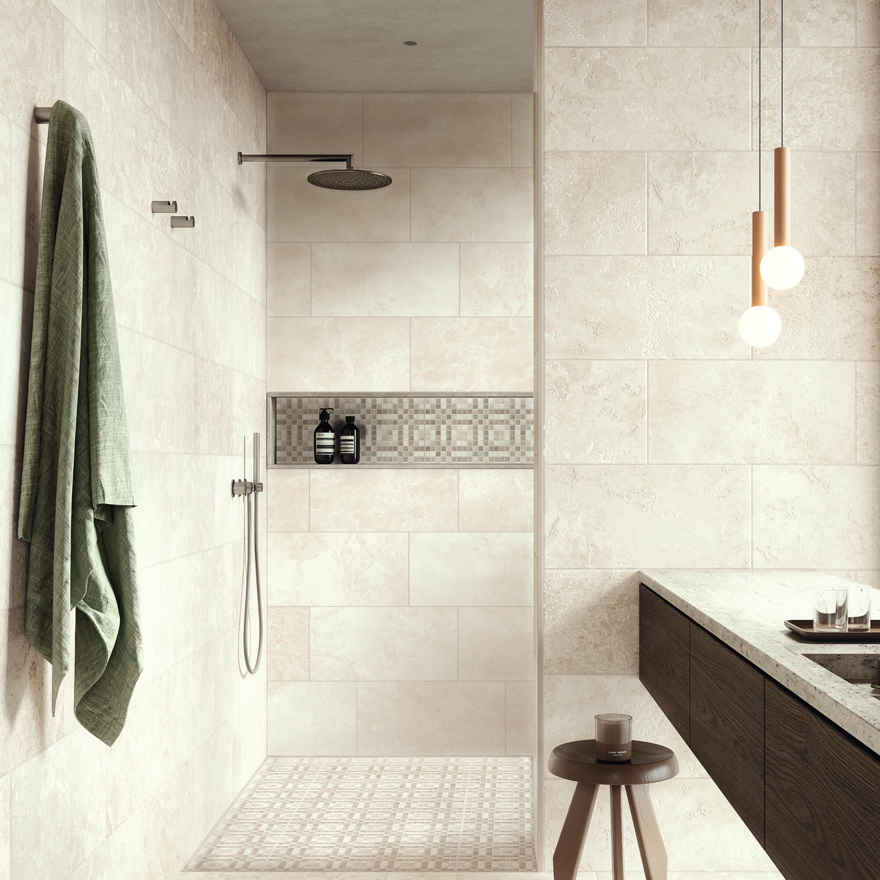 Merola Tile Echoes Light 11-3/4" x 23-1/2" Porcelain Floor and Wall Tile