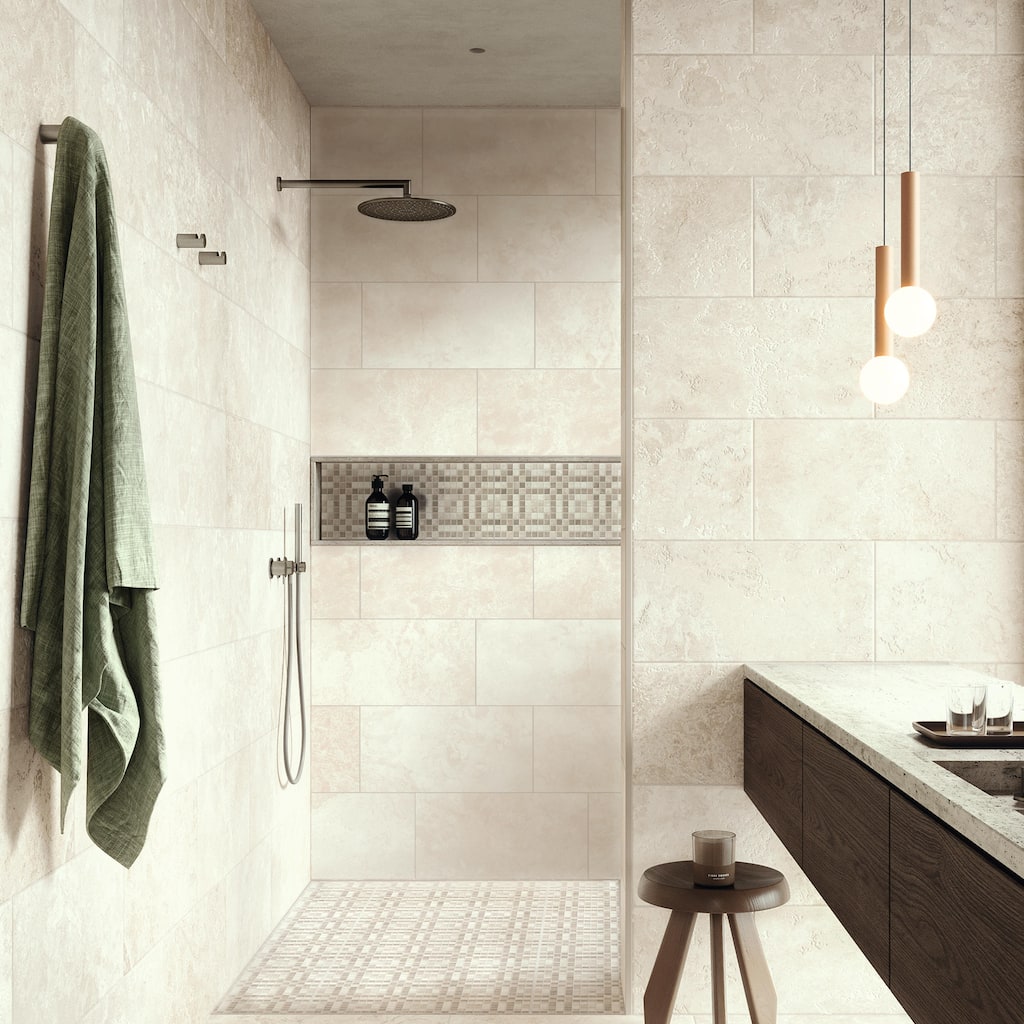 Merola Tile Echoes Light 11-3/4" x 23-1/2" Porcelain Floor and Wall Tile