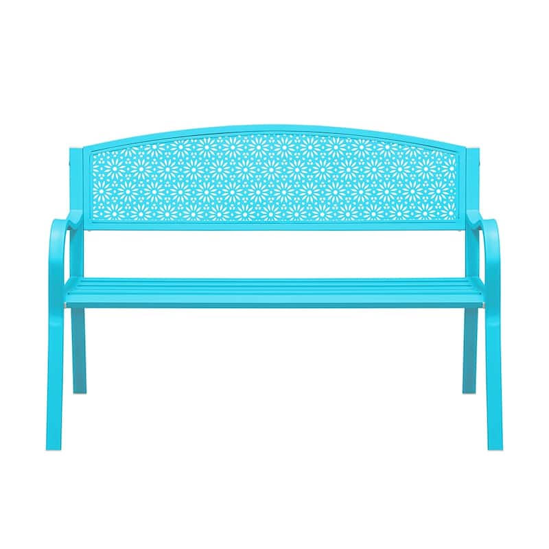 Maypex 2-Person Metal Outdoor Garden Bench