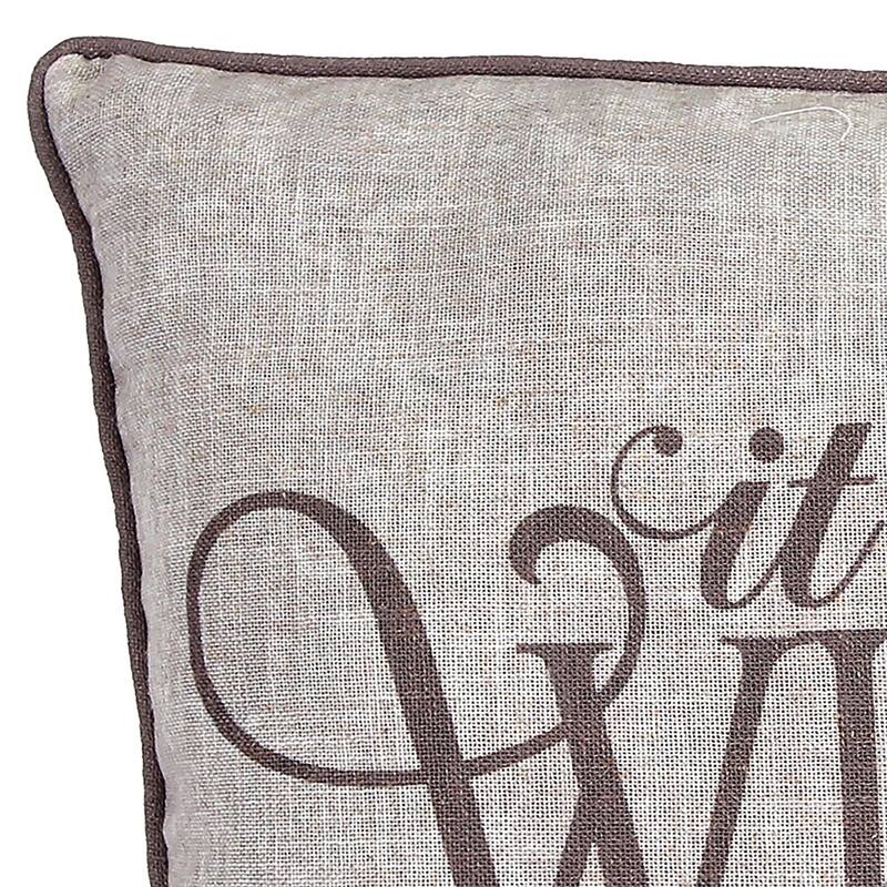 18" x 18" Novelty Reversible Indoor Throw Pillow with Welt