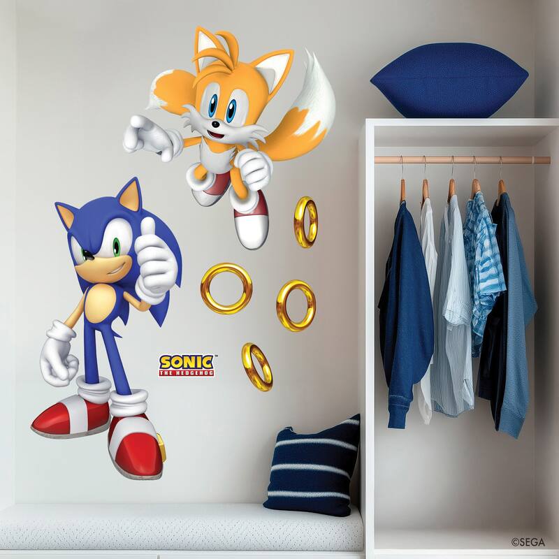 WallPops Sonic The Hedgehog Sonic and Tails Wall Decals