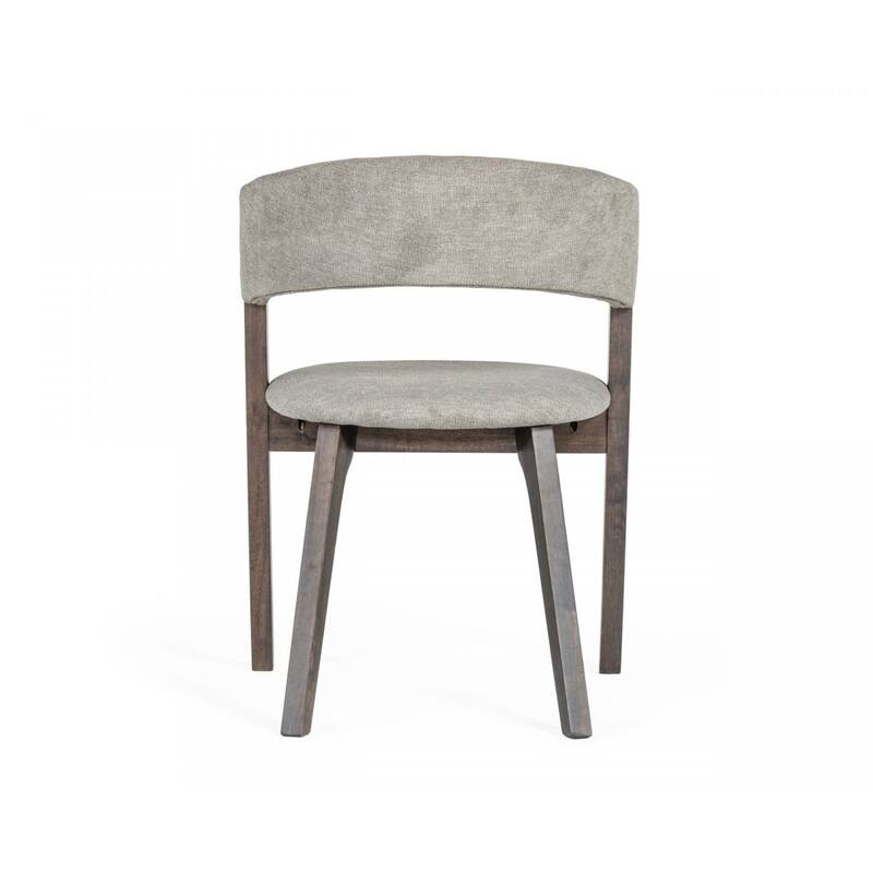 Set of Two Gray Wenge Dining Chairs - Grey