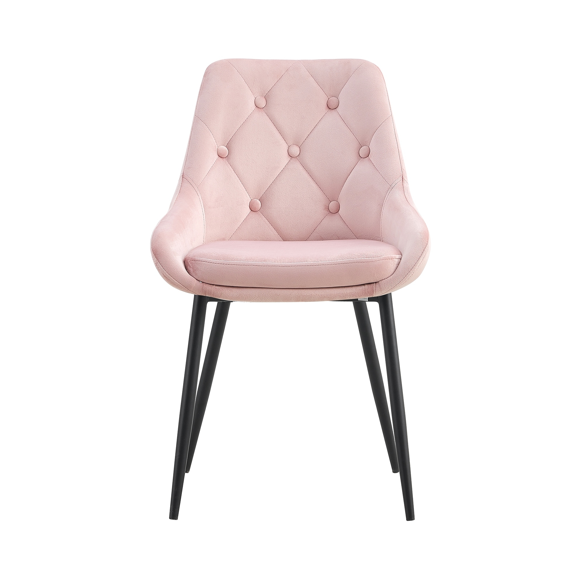 Pink crushed on sale velvet dining chairs