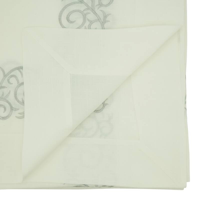 Embroidered Design Scroll Tablecloth