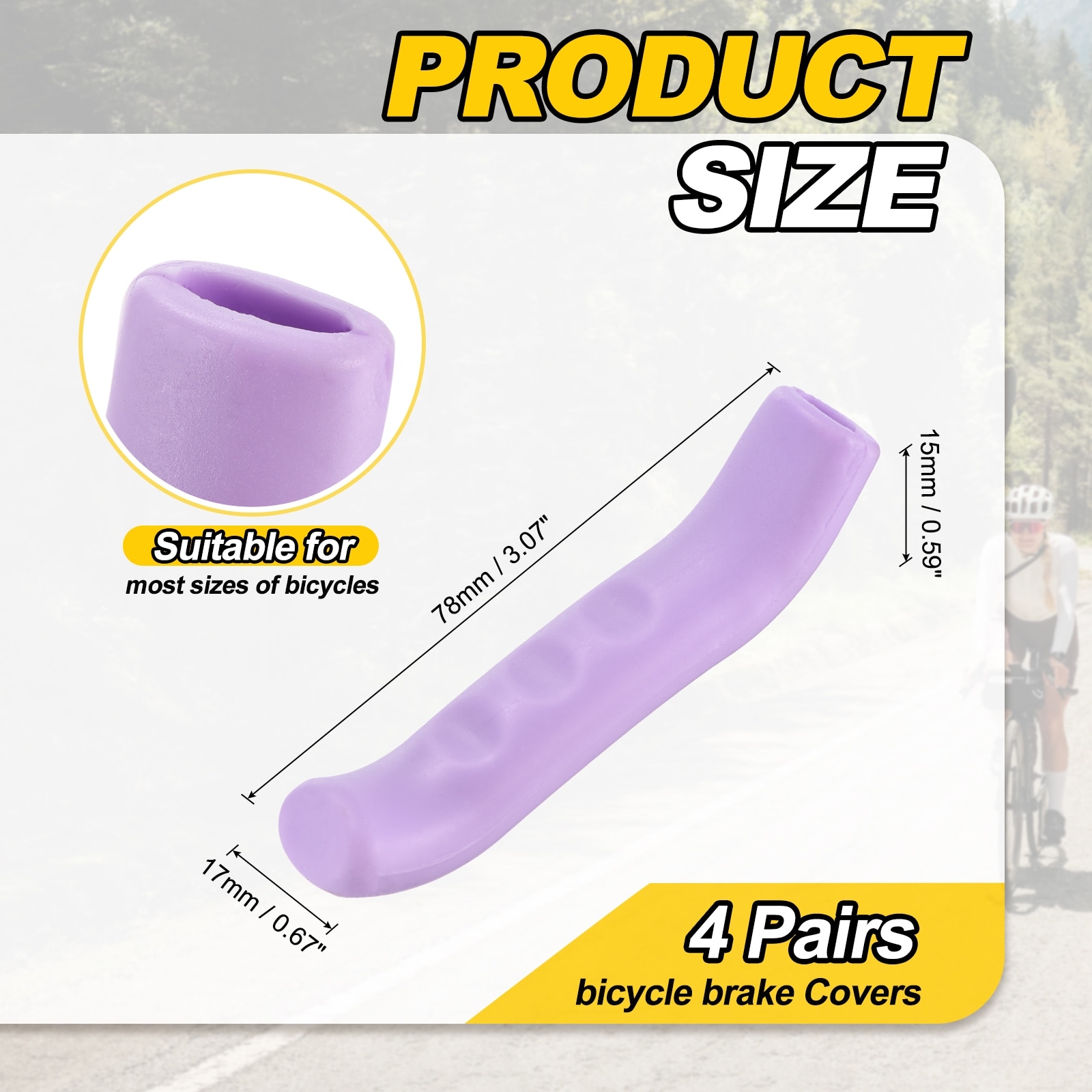 Bicycle Brake Lever Covers, Brake Grips Anti-Slip Sleeve Handle Protection Cover for (Mountain Bike/Road Bicycle)