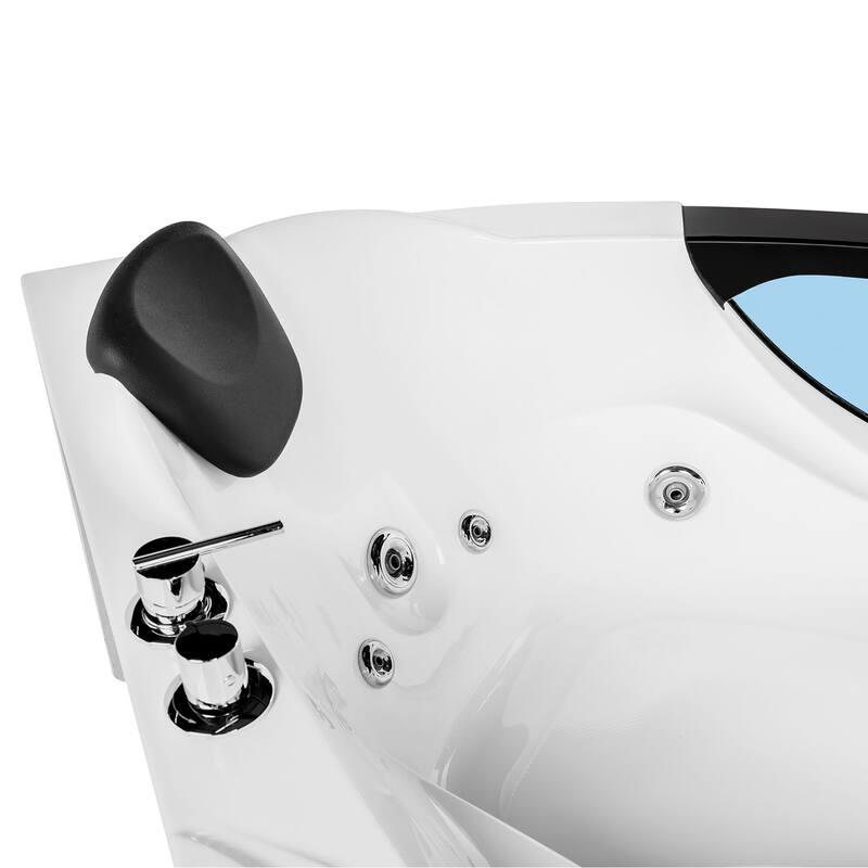 59" X 59" Corner Whirlpool Bathtub With Faucet