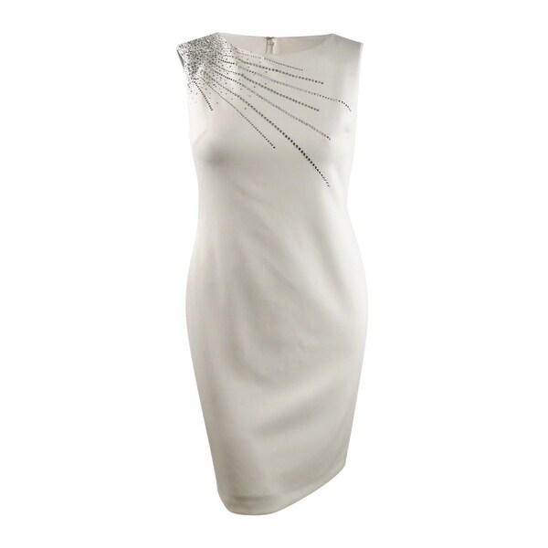 cream calvin klein dress
