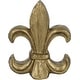 preview thumbnail 2 of 3, Set of 2 Fleur de Lis Lamp Finials, 2 3/8-inch Tall