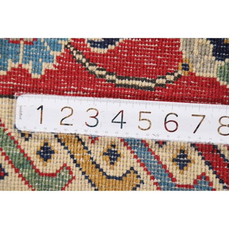 Floral Red Kazak Oriental Foyer Rug Handmade Wool Carpet - 2'0" x 3'0"