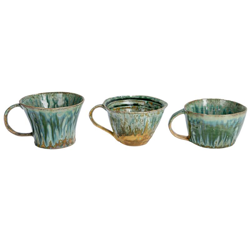 Stoneware Mug Set with Rust Finish - 5.5"L x 4.1"W x 3.1"H