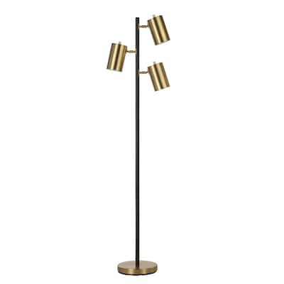 Mosaic 63.5" Height Floor Lamp, Yellow - 10 x 13.25 x 63.5"