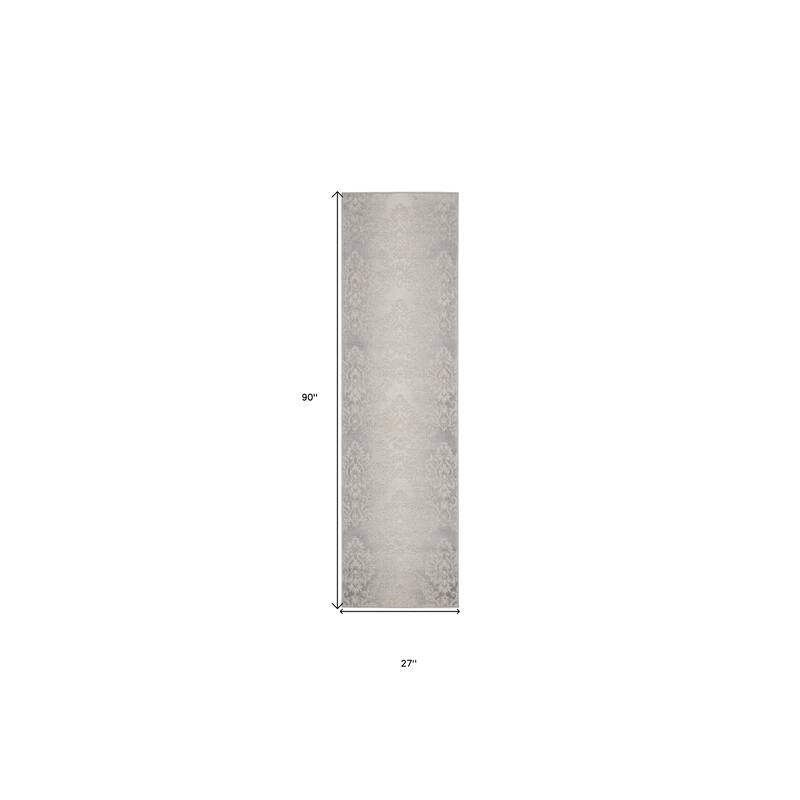Duci Distressed Abstract Non Skid Stain Resistant Low Pile Area Rug By HomeRoots - 90' X '27' X '0.25