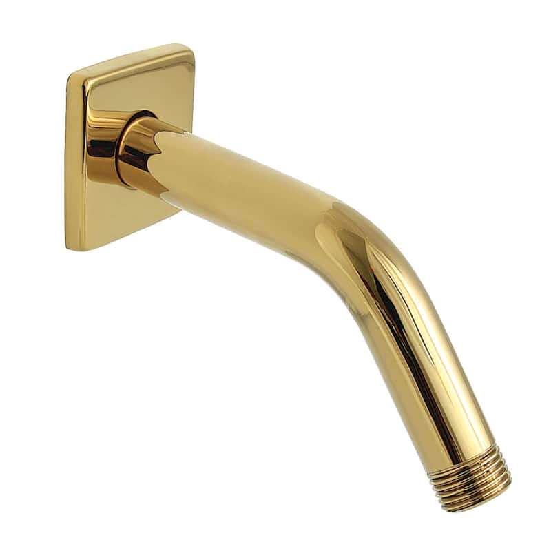 Kingston Brass Claremont 7-Inch Shower Arm with Square Flange - Polished Brass