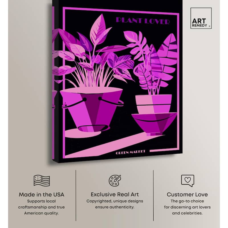 Plant Lover Canvas by Art Remedy, Gallery Wrapped
