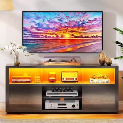 LED TV Stand Cabinet for 60 inch Modern High Gloss TV Table - 50 inches
