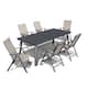 Option 82.7in-Black-Table&Espresso-Chair