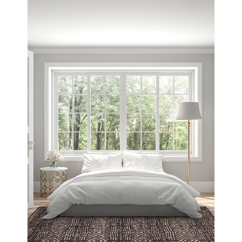 ECARPETGALLERY Hand-knotted Tangier Dark Brown Wool Rug - 5'5 x 7'8