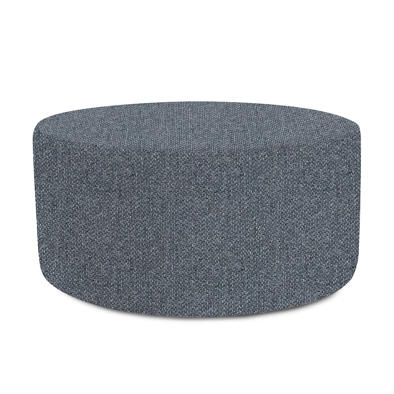 Allan Andrews Universal 36" Round Ottoman with Cover, Panama Collection - Indigo