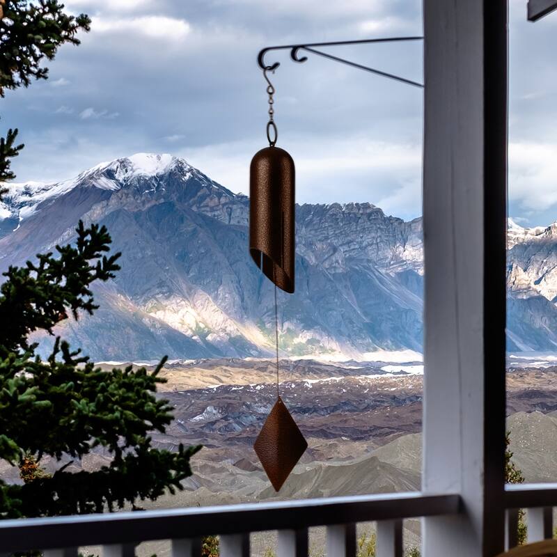Wind Chimes - Deep Resonance Serenity Bell - 27in Metal Windbell Chime by Pure Garden (Bronze) - Bronze