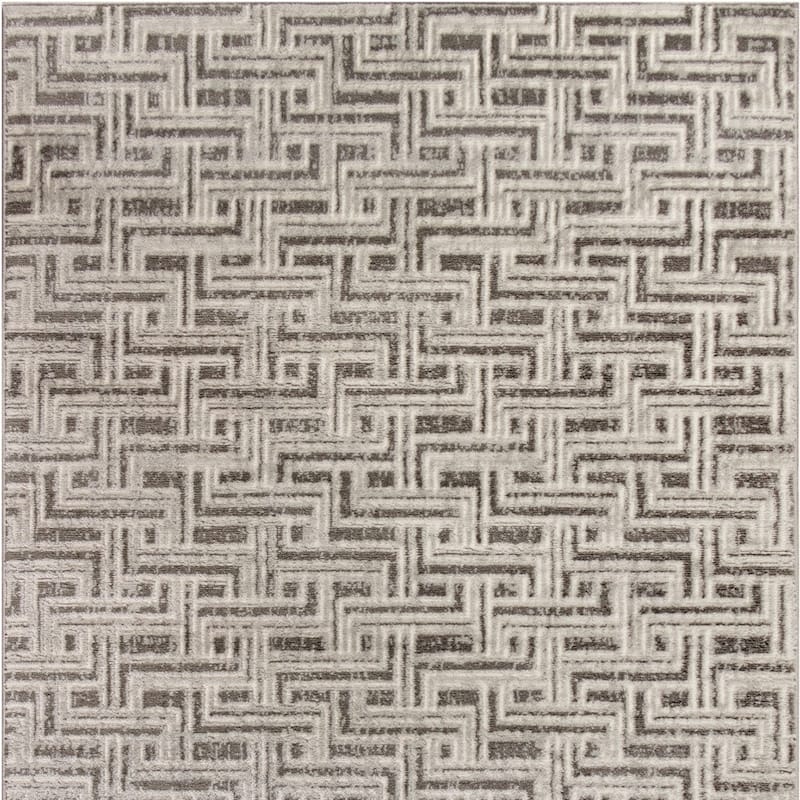 Fijob Distressed Geometric Area Rug By HomeRoots - 4' x 6'