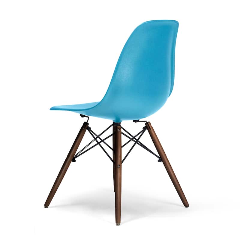 Paris-2 Side Chairs with Walnut Legs (Set of 2)