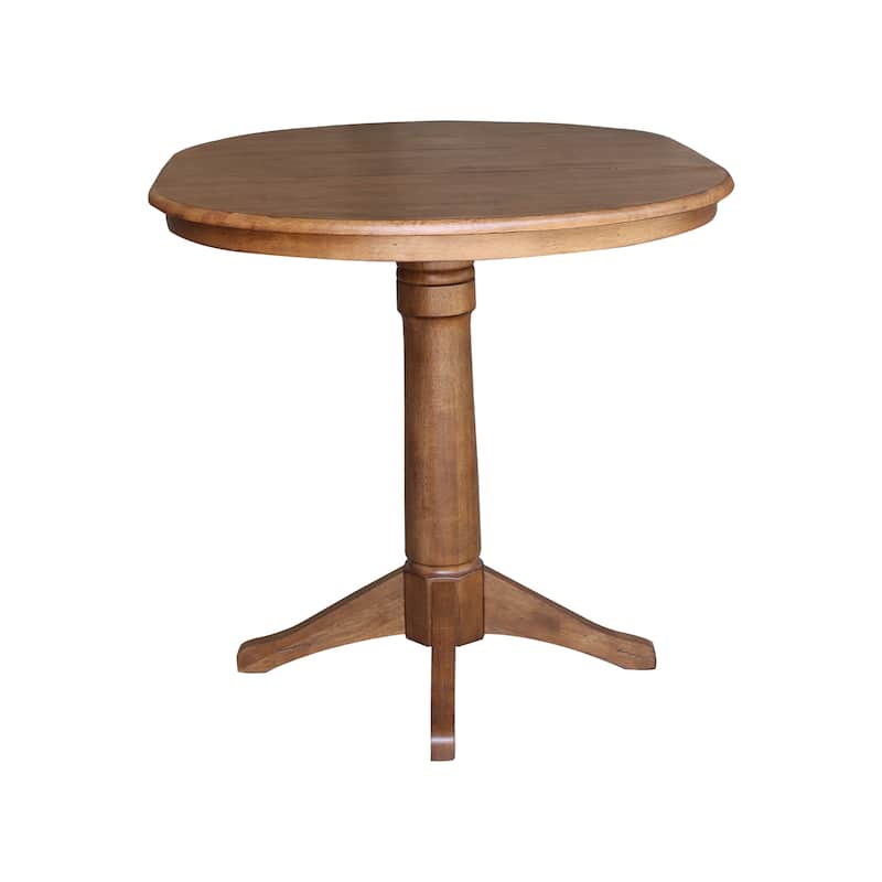 36" Round Top Pedestal Table with 12" Leaf