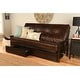 preview thumbnail 5 of 38, Porch & Den DeSoto Espresso Full-size Wood Storage Futon Set with Mattress