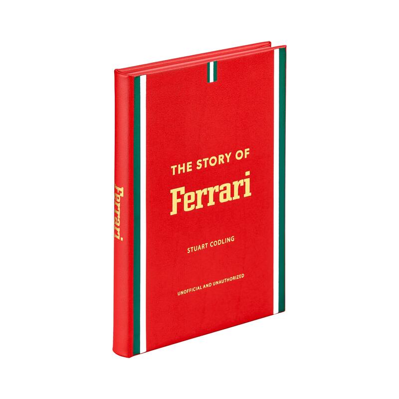Graphic Image The Story of Ferrari Coffee Table Book, Leather, Red