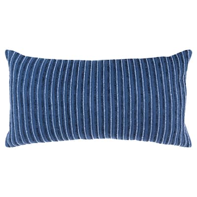 Rizzy Home Tonal Stripe Textured Solid Throw Pillow
