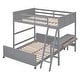 preview thumbnail 21 of 26, Modren Full over Full Bunk Bed With Desk,Solid Construction For Bedroom