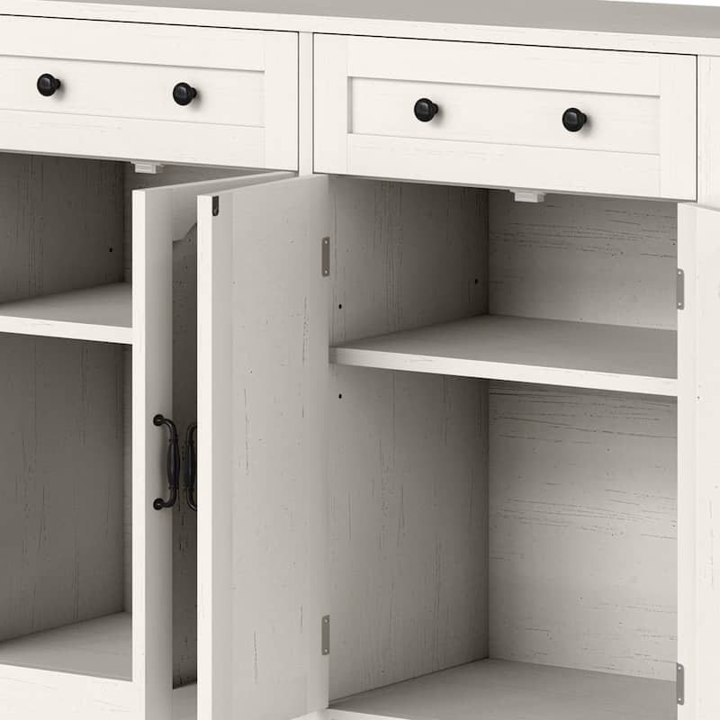 Moasis 71" Tall Kitchen Storage Pantry Cabinet,Sideboard Buffet With 2 Drawers and Power Outlets