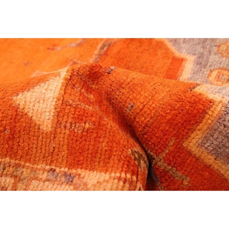 ECARPETGALLERY Hand-knotted Melis Vintage Orange Wool Rug - 5'3 x 9'5