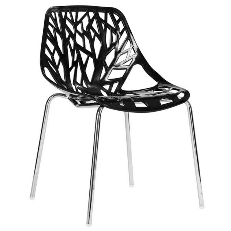 4pcs Birds Nest Style Lounge Chair Black - (21.3 x 21.3 x 33.5)"