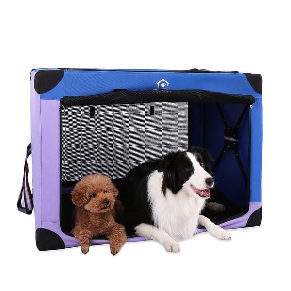 Curated visual reference: Picture Idea: Portable Dog Crate Collapsible Soft Pet Travel Kennel With Strong