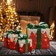 3pcs LED Iceberg Effect Colorful Garden Gift Box Decoration - Red - Bed ...