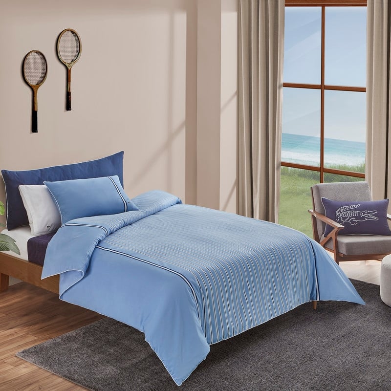 Lacoste Hollis Stripe Cotton Comforter Set - Twin