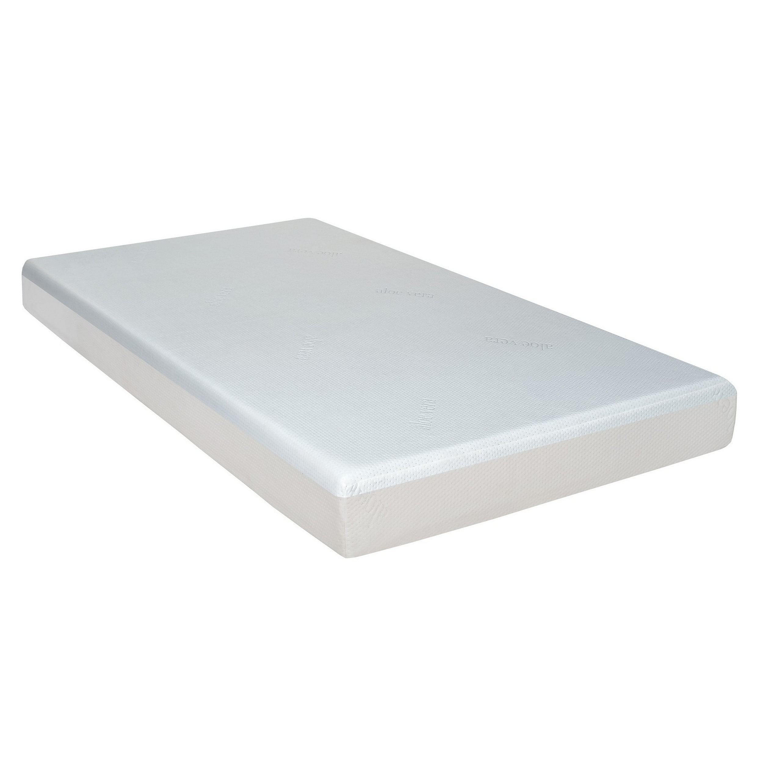 Que 6 Inch Full Size Memory Foam Mattress, Gel Infused, Fabric Upholstery