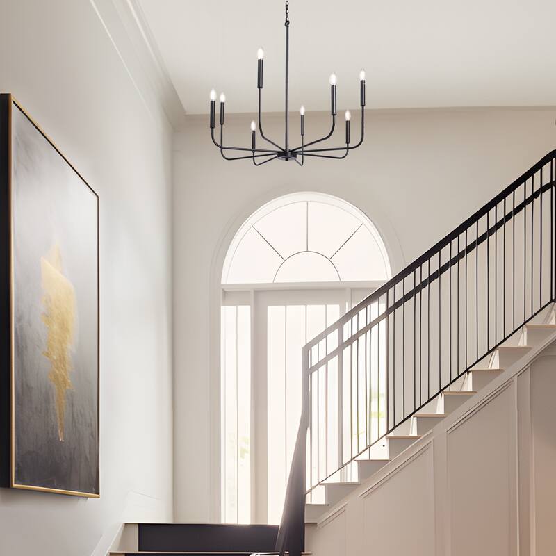 Modern Farmhouse 8-Light Classic Candle Light for Dining Living Room