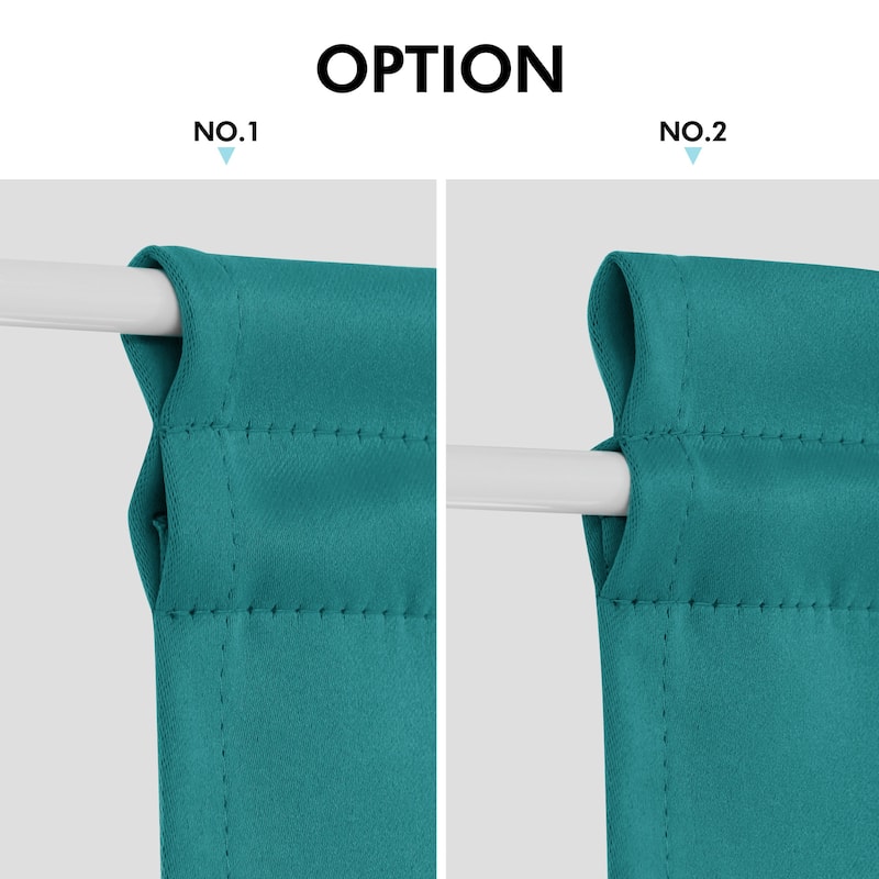Deconovo French Door Curtain with Rod Pocket and Tieback 1 Panel